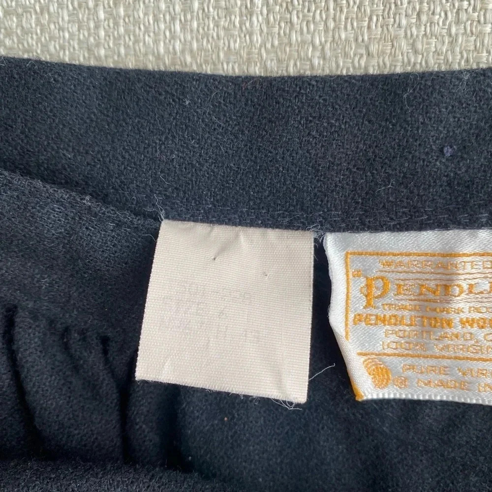 Vintage Pendleton Blazer Suit Set Women’s Small 100% Virgin Wool Black Gold - Picture 9 of 11